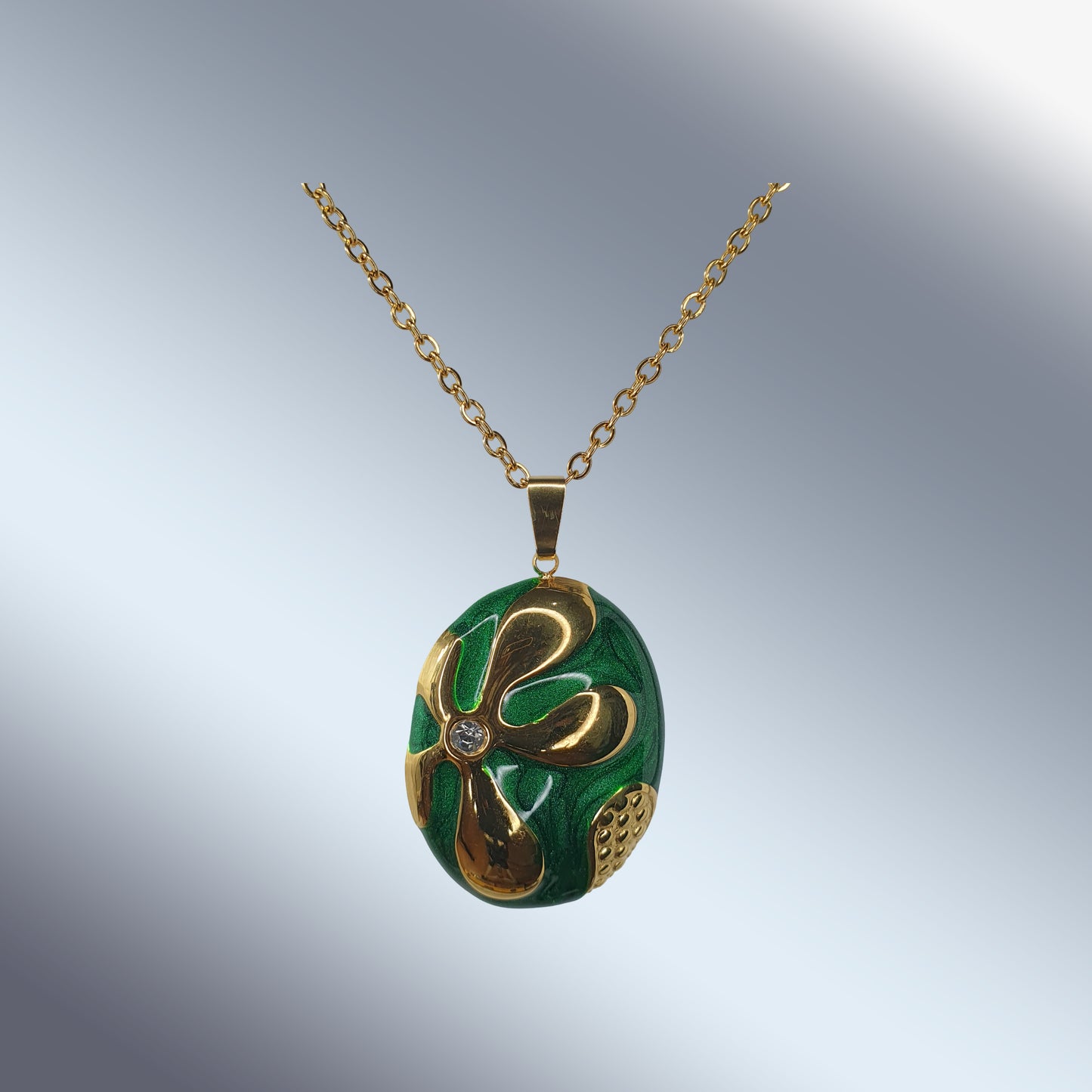 Nature’s Vitality - Stainless Steel | Necklace | Earrings | Complete Set