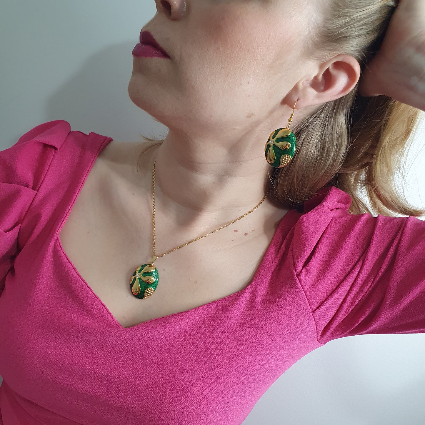 Nature’s Vitality - Stainless Steel | Necklace | Earrings | Complete Set