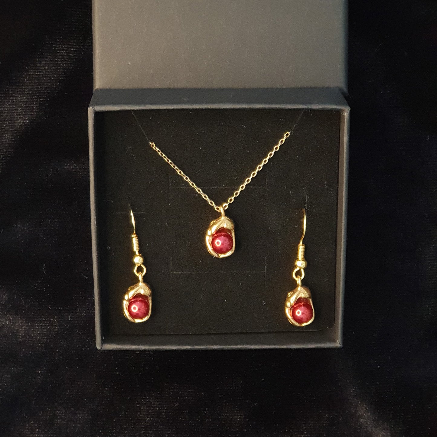 Aurora Flame - Stainless Steel | Necklace | Earrings | Complete Set